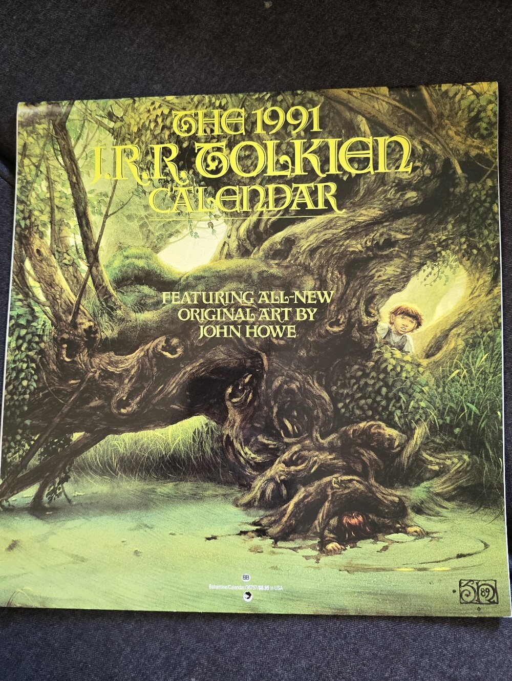 Vintage 1991 J.R.R. Tolkien Calendar John Howe Art LOTR Middle Earth
